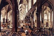 Pieter Neefs Interior of Antwerp Cathedral oil painting on canvas